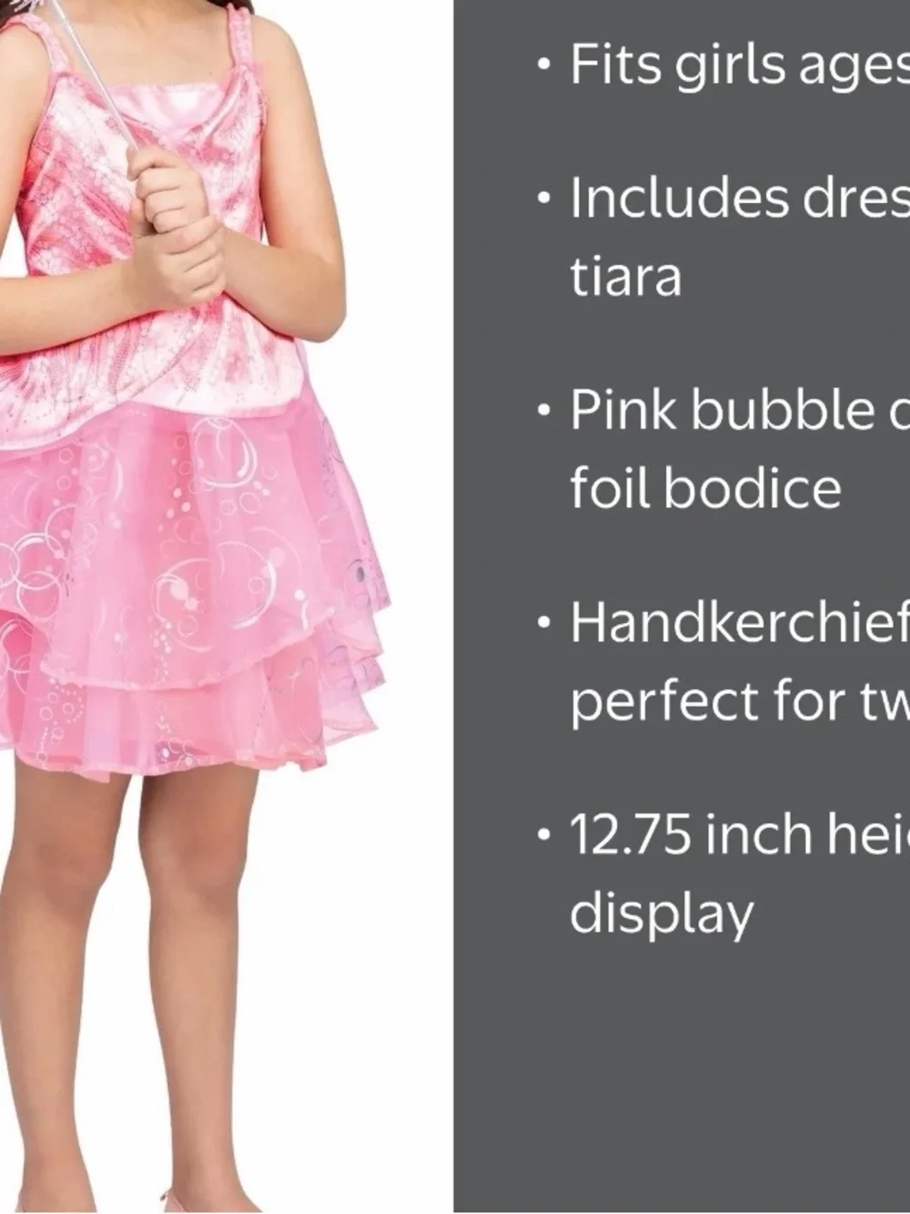 Universal’s Wicked Glinda Pink Bubble Sparkle Girls' Costume Dress